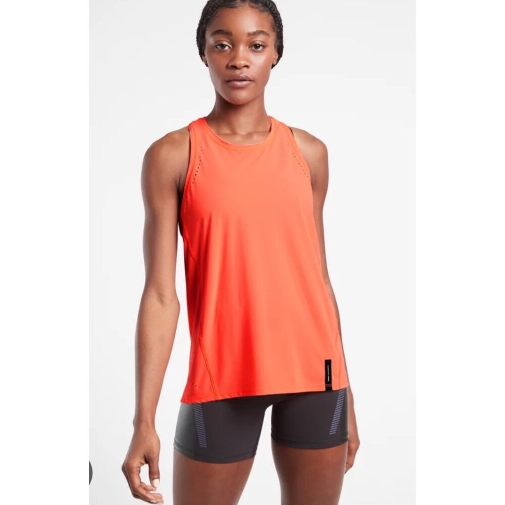 Athleta Allyson Felix Neon Orange Ultimate Legend Racerback Tank